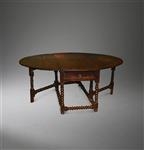 A large Charles II oak gateleg table.