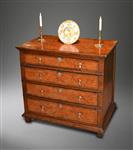 A William and Mary burr elm chest  of drawers.