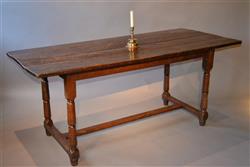 A mid 18th century oak farmhouse table. A mid 18th century oak farmhouse table.