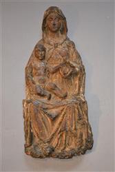 A 14th/15th century limewood relief. A 14th/15th century limewood relief.