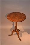 A George III burr elm pedestal table.