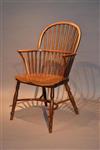 A late 18th century Windsor bow back armchair.
