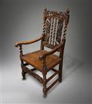 A fine William and Mary oak armchair.
