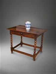 A Charles II oak side table. A Charles II oak side table.