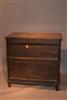 A Charles II oak two part chest of drawers.