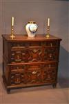 A Charles II oak two part chest of drawers.