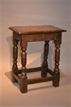 A Charles oak joint stool.