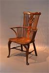 A Thames Valley comb-back Windsor armchair. 