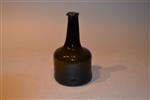 A rare small English mallet wine bottle.