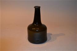 A rare small English mallet wine bottle.